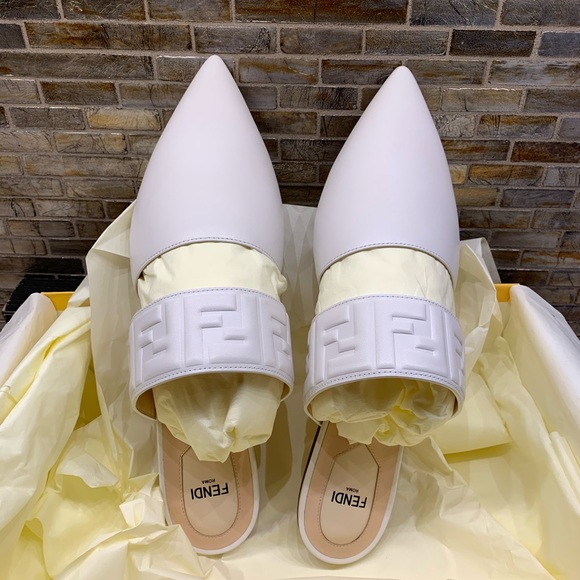 SOLD FENDI FF Flat Slide Mules - Picture 6 of 15